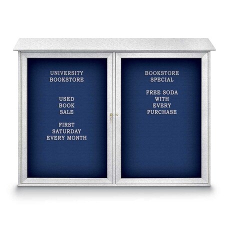 United Visual Products Indoor Enclosed Combo Board, 48"x36", White Frame/Grey & Dark Spruce UVCB4836W-GREY-DRKSPR